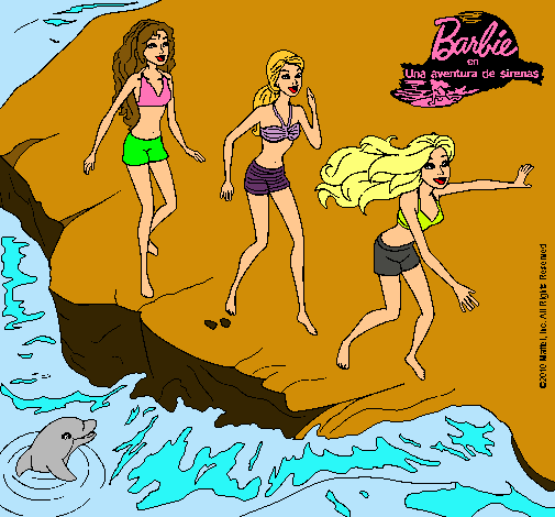 Barbie y sus amigas en la playa