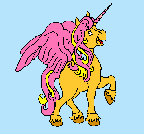 Unicornio con alas