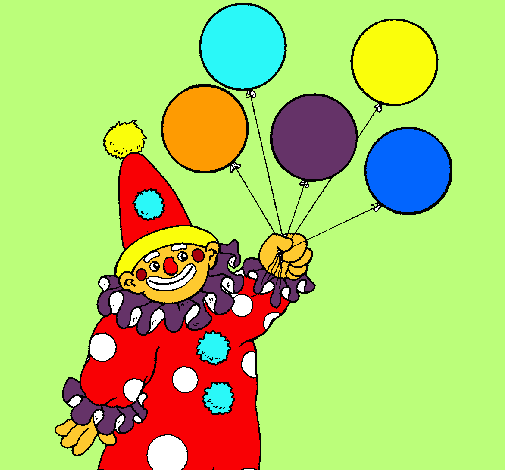 Payaso con globos