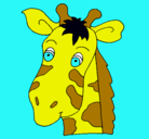 Dibujo Cara de jirafa pintado por jjjhyff