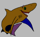 Dibujo Tiburón alegre pintado por aday 