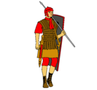 Dibujo Soldado romano pintado por assaas