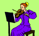 Dibujo Dama violinista pintado por vabu