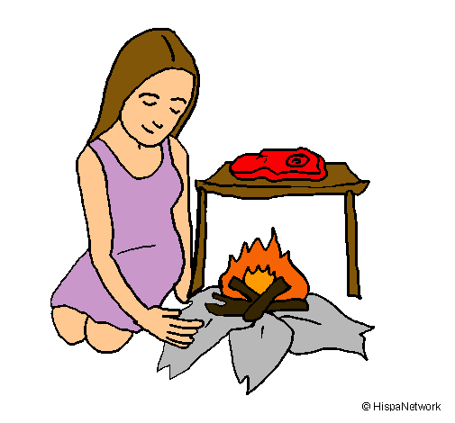 Dibujo Mujer cocinando pintado por ceel
