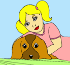 Dibujo Niña abrazando a su perro pintado por LucyVega22