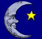 Dibujo Luna y estrella pintado por massy