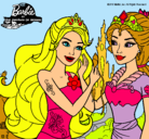 Dibujo Barbie se despiede de la reina sirena pintado por sipsip