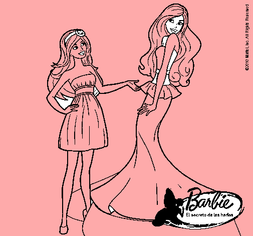 Dibujo Barbie estrena vestido pintado por elisson