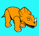 Dibujo Triceratops II pintado por dinosaurios
