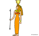 Dibujo Hathor pintado por esstorni