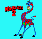 Dibujo Madagascar 2 Melman pintado por atos