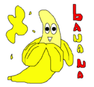 Dibujo Banana pintado por cruel