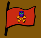 Dibujo Bandera pirata pintado por chad