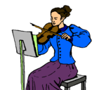 Dibujo Dama violinista pintado por Maira