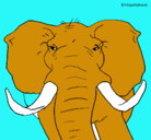 Dibujo Elefante africano pintado por tantor