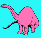 Dibujo Braquiosaurio II pintado por dinosaurios