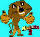 Dibujo Madagascar 2 Alex pintado por toby