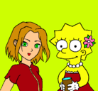 Dibujo Sakura y Lisa pintado por hello-qwe