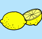 Dibujo limón pintado por leivil