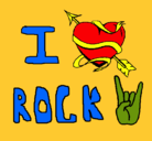 Dibujo I love rock pintado por sergio7