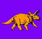 Dibujo Triceratops pintado por dinosaurios
