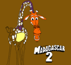 Dibujo Madagascar 2 Melman pintado por coti