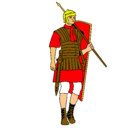 Dibujo Soldado romano pintado por elchichimeca