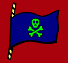 Dibujo Bandera pirata pintado por fedesss