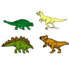 Dibujo Dinosaurios de tierra pintado por pito