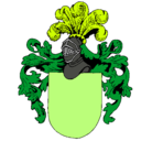 Dibujo Escudo de armas y casco pintado por pipopipo