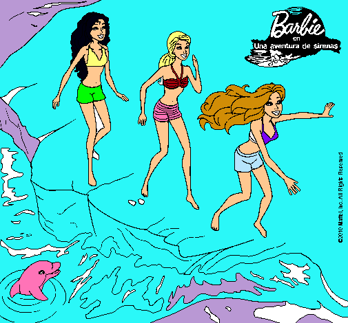 Barbie y sus amigas en la playa