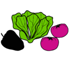 Dibujo Verduras pintado por ygdfsd