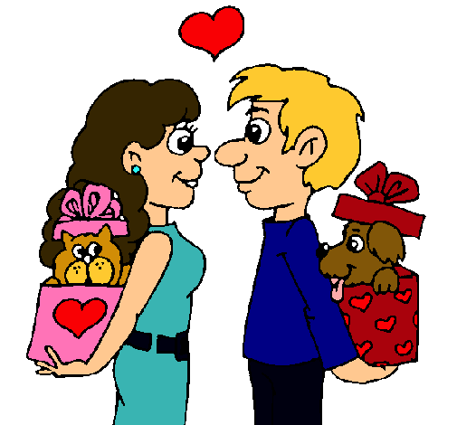 Dibujo de Pareja de enamorados pintado por Enamorados en  el día  23-02-11 a las 21:56:34. Imprime, pinta o colorea tus propios dibujos!