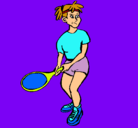 Dibujo Chica tenista pintado por MOCHON