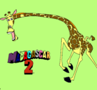 Dibujo Madagascar 2 Melman 2 pintado por PINKI