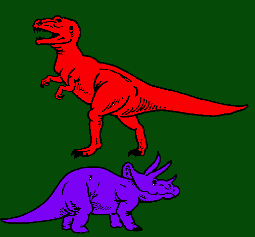 Triceratops y tiranosaurios rex