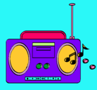 Dibujo Radio cassette 2 pintado por said