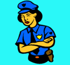 Dibujo Mujer policía pintado por marta2