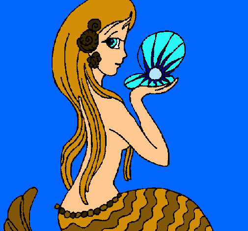 Dibujo Sirena y perla pintado por Tiffany9869