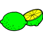 Dibujo limón pintado por lemon