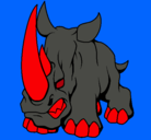 Dibujo Rinoceronte II pintado por viper