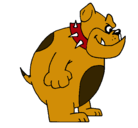 Dibujo Bulldog inglés pintado por yanesita