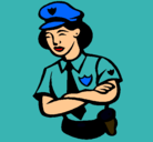 Dibujo Mujer policía pintado por natay