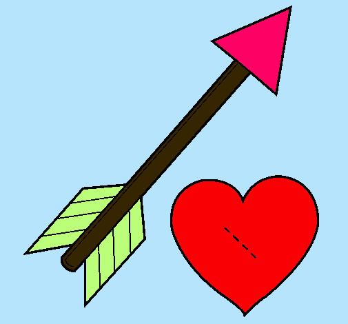 Dibujo Flecha y corazón pintado por dilmar 