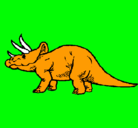 Dibujo Triceratops pintado por diceratops