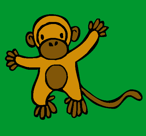 Dibujo Mono pintado por ennia