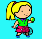 Dibujo Chica tenista pintado por mariapallon