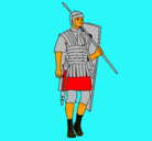 Dibujo Soldado romano pintado por juajarijos