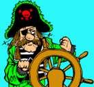 Dibujo Capitán pirata pintado por FERNANA
