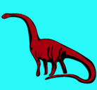 Dibujo Mamenquisaurio pintado por dinosaurios